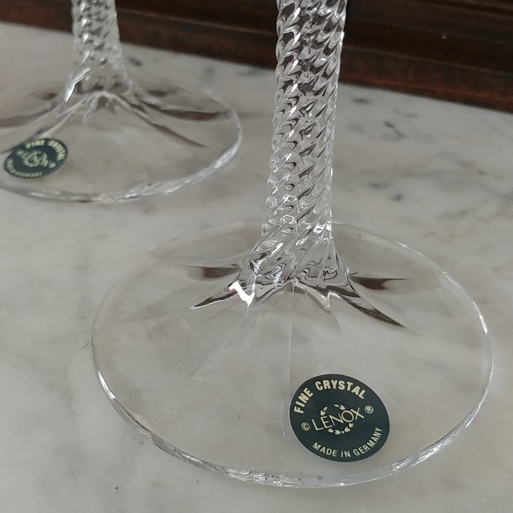 NWT.  Candlesticks Vintage Lenox Fine Crystal - Picture 2 of 6